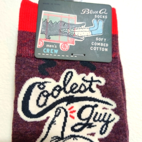 Blue Q Coolest Guy in the Conference Call Crew Socks, NWT - Picture 7 of 9